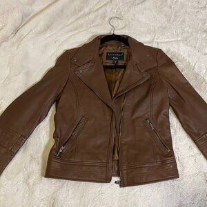 Bernardo Brown Leather Jacket - Women's XS - Genuine Leather
